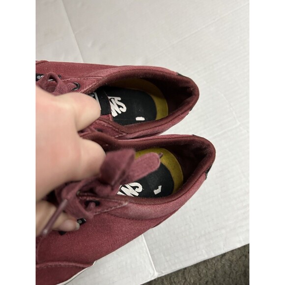 VANS OLD SKOOL Men’s 7.5 Muted Red Maroon W/ White Sole Skate Shoes - Picture 6 of 8